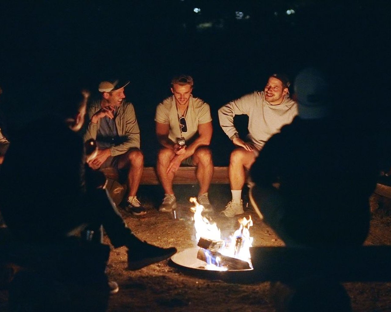Brothers around the campfire at an Integrated meetup
